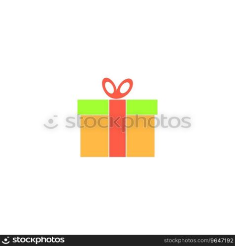 Gift Icon Vector. Flat color symbol. Gift Icon Vector