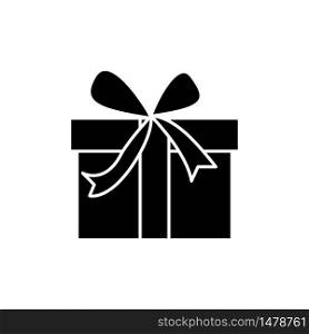 Gift icon vector. Flat image of christmas present. Abstract symbol of a gift box. Stock Photo.