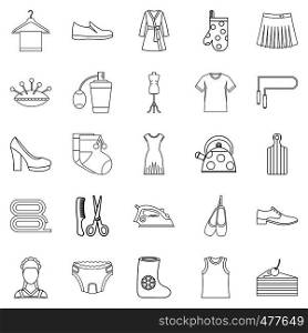 Gift icons set. Outline set of 25 gift vector icons for web isolated on white background. Gift icons set, outline style