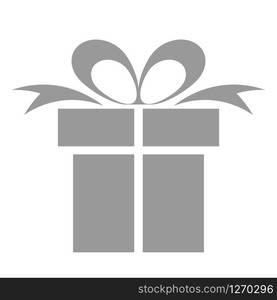 Gift in a box icon on a white background. Gift in a box icon.