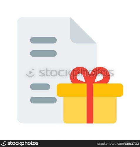 gift list, icon on isolated background,