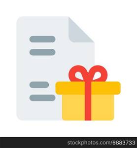 gift list, icon on isolated background,