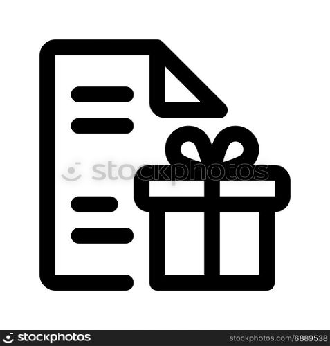 gift list, icon on isolated background