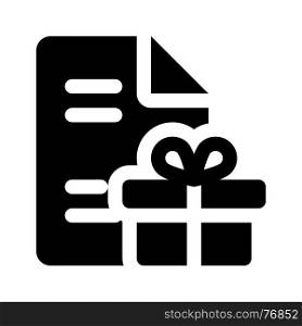 gift list, icon on isolated background