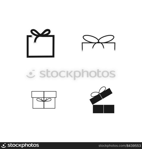 gift logo stock vektor template