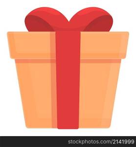 Gift package icon cartoon vector. Present box. Christmas giftbox. Gift package icon cartoon vector. Present box