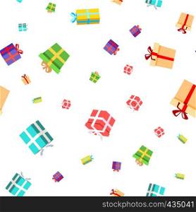 Gift Seamless Pattern Vector. Birthday, Christmas Holiday Party. Package Cover. Cute Graphic Texture. Textile Backdrop. Colorful Background Illustration. Gift Seamless Pattern Vector. Birthday, Christmas Holiday Party. Package Cover. Cute Graphic Texture. Textile Backdrop. Cartoon Colorful Background Illustration