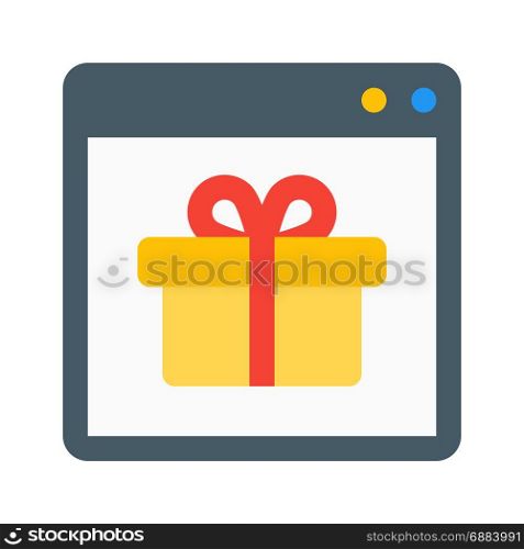 gift store, icon on isolated background,