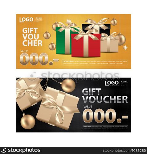 Gift Voucher Coupon Template for Your Business Vector Illustration