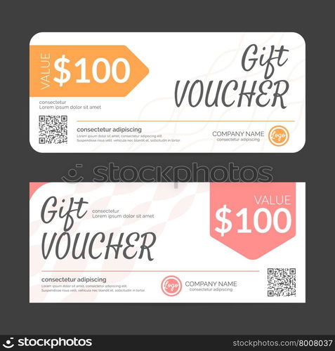 Gift voucher template , eps10 vector format