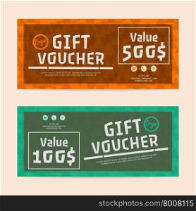 Gift voucher template , eps10 vector format