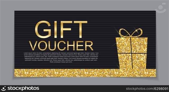 Gift Voucher Template for Christmas and New Year Discount Coupon Vector Illustration EPS10. Gift Voucher Template for Christmas and New Year Discount Coupon