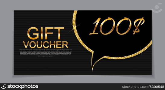 Gift Voucher Template for Discount Coupon Vector Illustration EPS10. Gift Voucher Template for Discount Coupon Vector Illustration