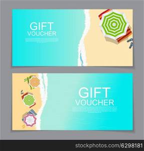 Gift Voucher Template for Summer Natural Background. Discount Coupon. Vector Illustration EPS10. Gift Voucher Template for Summer Natural Background. Discount Co