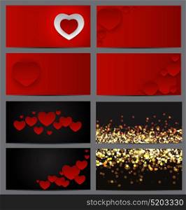 Gift Voucher Template For Your Business. Valentine&rsquo;s Day Heart Card Love and Feelings Background Design. Vector illustration EPS10. Gift Voucher Template For Your Business. Valentine&rsquo;s Day Heart C
