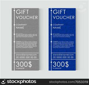 Gift voucher template. Trendy simple flyer design. Vector illustration.. Gift voucher template