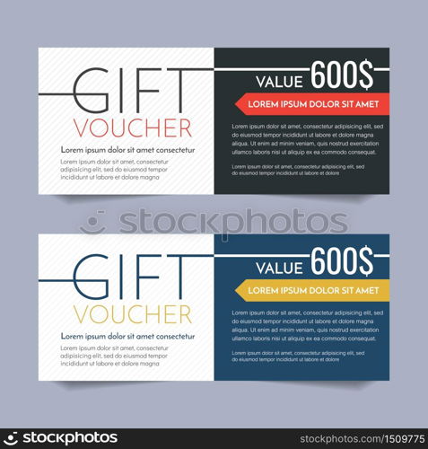 Gift Voucher Vector background for banner, poster, flyer