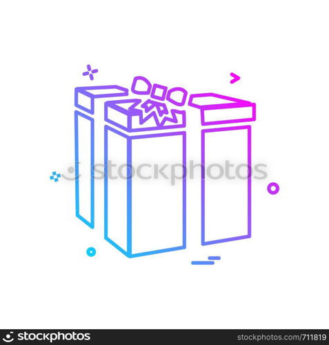 Giftbox icon design vector