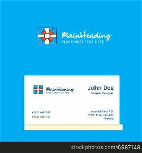 Giftbox logo Design with business card template. Elegant corporate identity. - Vector
