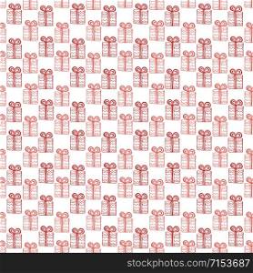 Gifts boxes seamless pattern. Simplicity printable design for holidays. Gifts boxes seamless pattern. Simplicity wrapping paper for holidays.