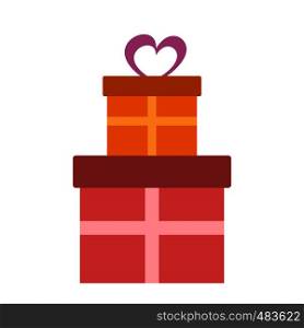 Gifts flat icon isolated on white background. Gifts flat icon