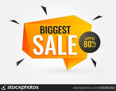 giggest sale discount banner template geometric design