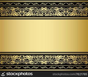 Gilded ornmaments and patterns with flourish elements for design