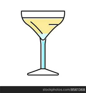 gimlet cocktail glass drink color icon vector. gimlet cocktail glass drink sign. isolated symbol illustration. gimlet cocktail glass drink color icon vector illustration