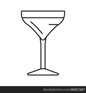 gimlet cocktail glass drink line icon vector. gimlet cocktail glass drink sign. isolated contour symbol black illustration. gimlet cocktail glass drink line icon vector illustration
