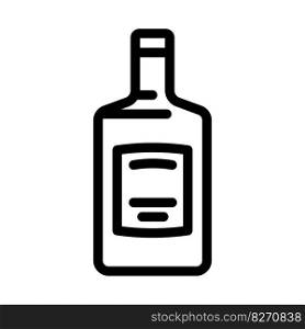 gin glass bottle line icon vector. gin glass bottle sign. isolated contour symbol black illustration. gin glass bottle line icon vector illustration