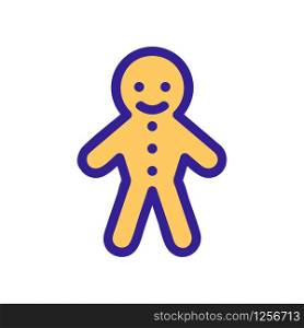 Ginger gingerbread icon vector. A thin line sign. Isolated contour symbol illustration. Ginger gingerbread icon vector. Isolated contour symbol illustration