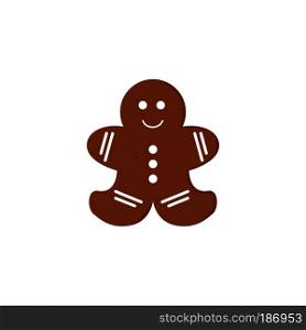 Gingerbread Christmas Cookies. funny decorated gingerbread figures. Xmas tree, snowflakes, cane, heart, star, bell, detailed house, mittens. Vector design elements for postcards decoration. Gingerbread Christmas Cookies. funny decorated gingerbread figure