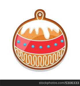 Gingerbread cookies ball. Illustration of Merry Christmas sweets. Gingerbread cookies ball. Illustration of Merry Christmas sweets.