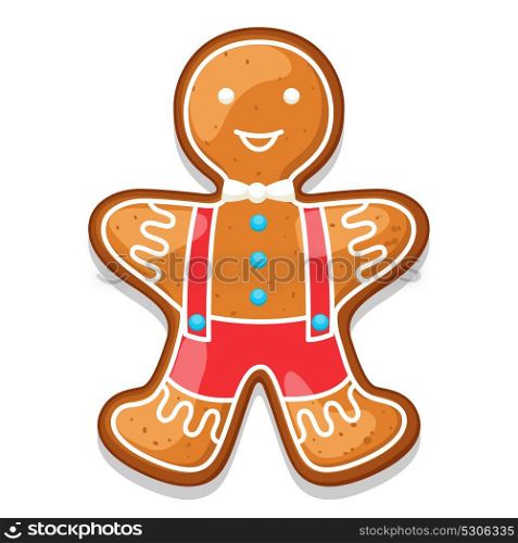 Gingerbread cookies man. Illustration of Merry Christmas sweets. Gingerbread cookies man. Illustration of Merry Christmas sweets.