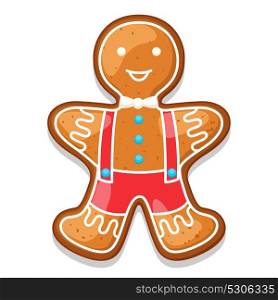 Gingerbread cookies man. Illustration of Merry Christmas sweets. Gingerbread cookies man. Illustration of Merry Christmas sweets.