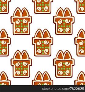 Gingerbread gifts and presents seamless pattern for holiday design