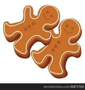 Gingerbread, illustration, vector on white background