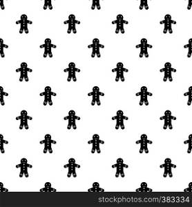 Gingerbread man pattern. Simple illustration of gingerbread man vector pattern for web. Gingerbread man pattern, simple style
