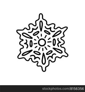  Gingerbread snowflake. Hand drawn illustration in Doodle style.  Gingerbread snowflake. Hand drawn . Doodle style