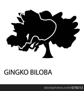 Gingko biloba icon. Simple illustration of gingko biloba vector icon for web. Gingko biloba icon, simple style