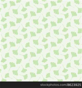 Ginko biloba Floral seamless pattern with ginkgo leaves.Vector backgraund. Ginko biloba seamless pattern with elegant leaves in green colors. Versatile trendy background design for packaging, wallpaper, postcards. Trendy textile pattern. Vector background
