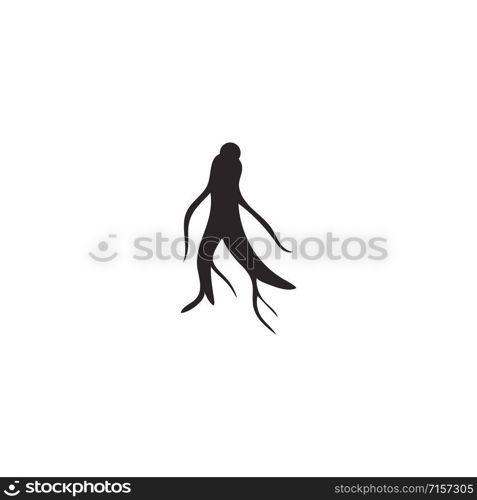 Ginseng icon Vector Illustration design Logo template