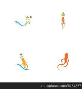 Ginseng logo set illustration vector template