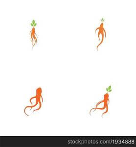 Ginseng logo set illustration vector template