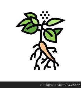 ginseng plant color icon vector. ginseng plant sign. isolated symbol illustration. ginseng plant color icon vector illustration