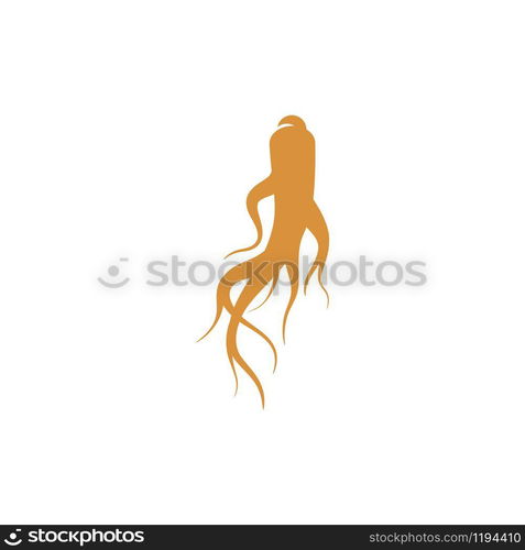 Ginseng vector icon illustration design template