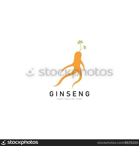 ginseng vector icon illustration design template