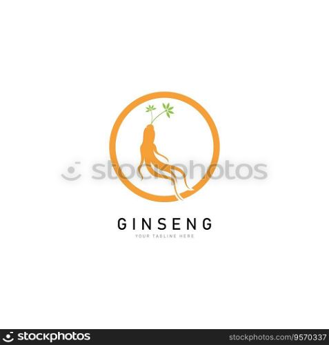 ginseng vector icon illustration design template