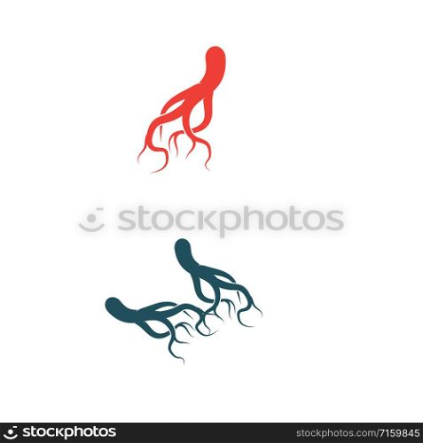 Ginseng Wave Logo Template vector symbol nature