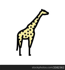 giraffe animal in zoo color icon vector. giraffe animal in zoo sign. isolated symbol illustration. giraffe animal in zoo color icon vector illustration